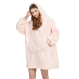 HULIANFU Winter Sherpa Blanket With Sleeves Ultra Plush Fleece Sweatshirt Blanket Hoodie Pink Grey Wine Blue Warm Flannel Hooded Blankets