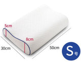 HULIANFU Memory Foam Bed Orthopedic Pillow for Neck Pain Sleeping with Embroidered Pillowcase 60*30cm
