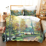 HULIANFU Oil Painting Flowers Digital Printing Bedding Sets Children Adult Bedclothes Quilt Art Duvet Cover Set Single King Queen Size