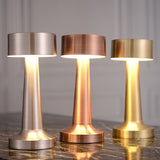 HULIANFU Retro Bar Coffee Table Lamp LED Desktop Night Light Rechargeable Touch Sensor Wireless Restaurant Bedroom Decor Lighting Fixture