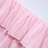 HULIANFU Two Layers Rufflled Bed Skirt Children Baby Crib Bed Skirt Baby Bed Cover Couvre Lit Home Bedding Bedspread Bedroom Bedsheet