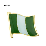 HULIANFU National Flag Metal Lapel Pin Flag Pin Badge Russia Algeria Argentina Brazil Belgium Germany France Costa Rica South Korea  Neth