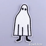 HULIANFU Patches On Clothes Stickers Hippie Rock Stripes Embroidered Patches For Clothing Iron On Patch Skull Biker Stripes for Jackets