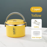 HULIANFU TUUTH Multi-layer Lunch Box for Office Worker Big Capacity Food Grade Stainless Steel Bento Box Food Container School Picnic