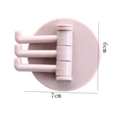 HULIANFU Three Branch Rotatable Seamless Adhesive Hook Strong Bearing Stick Hook Kitchen Wall Hanger Bathroom Kitchen supplies Hooks
