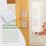 HULIANFU Multi-Purpose Hooks 5/10 Pairs Double-sided Adhesive Wall Hooks Waterproof Clothes Hats Towel Hooks Kitchen Bath Door Hooks