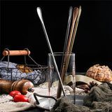 HULIANFU Stainless Steel Spoon Long Gourd Handle Mixing Stirring Ice Tea Coffee Spoon Bar Tableware Fashion Design Mirror Polishing