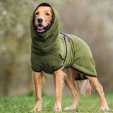 HULIANFU Pet Clothes Dog Towelling Drying Super Absorbent Robe Soft quick drying Polyester Sleepwear Coat Warm Apparel