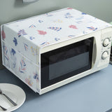 HULIANFU Peva Dustproof Microwave Oven Covers Printed Dust Oil Proofing Covers With Double Pockets Storage Bag Kitchen Accessories