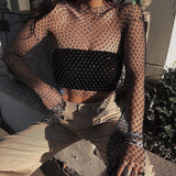 Hulianfu Crystal Diamond See Through Crop Tops Summer Women Hollow Out Beachwear Tops Shiny Sexy Fashion Party Club Top