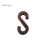 HULIANFU NEW Nordic Style Black Walnut Letter Decorative Letters Combination Wall Decoration DIY Letter Home Decoration Wooden Alphabet