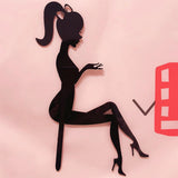 HULIANFU New High Heels Lady Happy Birthday Acrylic Cake Topper Wedding Girls Cake Toppers for 16 18 21 Birthday Party Cake Decorations
