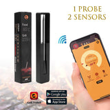 HULIANFU Wireless Meat Food Thermometer for Oven Grill BBQ Steak Turkey Smoker Kitchen Smart Digital Bluetooth Barbecue New Year Gifts