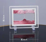 HULIANFU Moving Sand Art Picture Round Glass 3D Deep Sea Sandscape In Motion Display Flowing Sand Frame Sand Painting