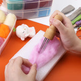 HULIANFU MIUSIE Wool Felt Kit Needle Felting Tool Wool Fibre Felt Fabric DIY Handmade Wool Craft Needle Felting For Felting Craftwork