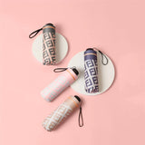 HULIANFU Mini Umbrella 6 Ribs Luxury Women Umbrellas Anti UV Parasol Five-Folding Fashion Sun Protection Small Umbrella Vinyl