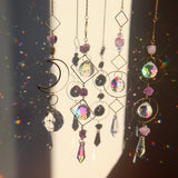 HULIANFU Prism Suncatcher,Hanging Window Crystals,Rainbow Light Catcher,Crystal Sun 50mm Catcher,Summer Gift,Octagon Beads