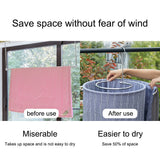 HULIANFU Stainless Steel Round Spiral Quilt Sheets Hanger Blanket Hanger Save Space Rotating Drying Rack Outdoor Home Balcony Hanger