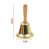 HULIANFU 2023 Christmas Hand Bell Santa Claus Jingle Bells  Gold Silver  School Handbell Restaurant Call Bell Service Supplies Xmas Decoration