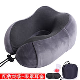HULIANFU U Shaped Memory Foam Neck Pillows Soft Travel Pillow Massage Neck Pillow Sleeping Airplane Pillow Cervical Healthcare Bedding