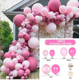 HULIANFU Macaron Pink Balloon Garland Arch Kit Wedding Birthday Party Decoration Kids Globos Rose Gold Confetti Latex Ballon Baby Shower