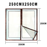 HULIANFU Insect Window Screen Zipper Opening and Closing Self-Adhesive Mosquito-Proof Net Indoor Fly Curtain Mesh Invisible Customizable