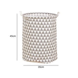 HULIANFU Organizer Canvas Laundry Basket Waterproof Large Capacity Laundry Hamper Dirty Clothes Storage Basket Toy Home Storage Bin 45x35
