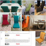 HULIANFU Solid color stretch Chair Cover Spandex Fabric seat Chair Covers restaurant Hotel Party Banquet Slipcovers home decoration event