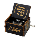 HULIANFU  Wooden Hand Crank Music Box Magic School Game Jurassic Park Godfather Children  Holiday Gift Christmas New Year Gift