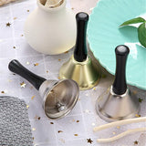 HULIANFU  Christmas Hand Bell Santa Claus Jingle Bells  Gold Silver  School Handbell Restaurant Call Bell Service Supplies Xmas Decoration