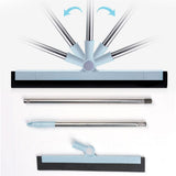 HULIANFU Magic Window Wiper Scraper 180 Degrees Rotatable Hand Push Mop Sweeper Broom Home Floor Windows Cleaning Tools