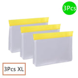 HULIANFU Reusable PEVA Food Bag Freezer Stand Up Food Storage Bag Silicone Bag Leakproof Top Kitchen Organizer Fresh Shut Bags BPA Free