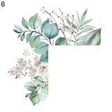 HULIANFU Leaf Green Plant Personality Wall Sticker Light Switch PVC Home Decoration Decal