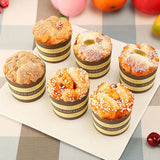 HULIANFU Simulation Cake Artificial Bread Cake Home Decoration Display Wedding Sweet Decortion 6pcs