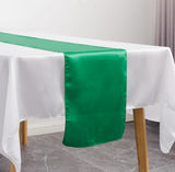 HULIANFU Table Runner Satin Shiny Colour Wedding Decoration Hotel Birthday Party Show Banquet Table Runner