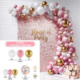 HULIANFU Macaron Pink Balloon Garland Arch Kit Wedding Birthday Party Decoration Kids Globos Rose Gold Confetti Latex Ballon Baby Shower