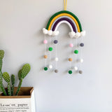 HULIANFU Nordic Cloud Rainbow Raindrop Wall Hangings Decoration For Kid Girls Bedroom Hanging Pendant Baby Bed Tent Hanging Toy Pendant