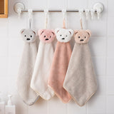 HULIANFU Soft Baby Towel Cartoon Animal Hand Towel Hanging Face Towel Cute Absorbent Bathing Towel For Bathroom Kitchen Quick Dry Towel