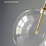 HULIANFU Modern Led Pendant Lamp Glass Ball  Bedroom Hanging Nordic Living Indoor Decor Lighting Kitchen Bar Round Gold Suspension Lights