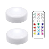 HULIANFU LED Puck Light Remote Control Dimmable Wireless Touch Sensor Battery Operated Portable Kitchen Hallway Closet Cabinet Night Lamp