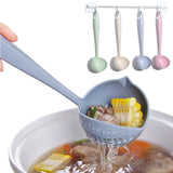 HULIANFU Soup Spoon Ladle Silicone Pot Spoons With Long Handle Spoon Cooking Colander Utensils Scoop Tableware Spoon Kitchen Accessories