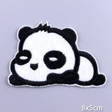 HULIANFU Patches On Clothes Stickers Hippie Rock Stripes Embroidered Patches For Clothing Iron On Patch Skull Biker Stripes for Jackets