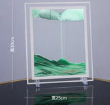 HULIANFU Moving Sand Art Picture Round Glass 3D Deep Sea Sandscape In Motion Display Flowing Sand Frame Sand Painting