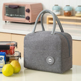 HULIANFU Lunch Bag Lunch Box Thermal Insulated Canvas Tote Pouch Kids School Bento Portable Dinner Container Picnic Food Storage Bags