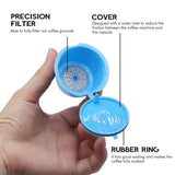 HULIANFU Reusable Coffee Capsule Filter Cup for Nescafe Dolce Gusto Refillable Caps Spoon Brush Filter Baskets Pod Soft Taste Sweet