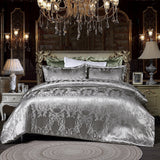 HULIANFU Luxury Jacquard Bedding Set King Size Duvet Cover Quilt Set Queen Comforter Bed Gold Quilt Cover High Quality For Adults