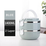 HULIANFU Multi-Layer Stainless Steel  Lunch Box Food Portable Thermal  Lunchbox Picnic Office Kids  Workers School Japanese Bento