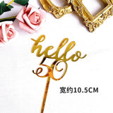 HULIANFU Wedding Cake Topper Acrylic Bride to be Cake Decorations Mariage Anniversary Birthday Party Baking Dessert Cake Top Flag Cupcake