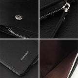 HULIANFU Multifunctional Long Wallet Card package Natural Resin Material Electroplated Metal Zipper High Quality Waterproof Wallet