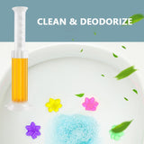 HULIANFU Toilet Cleaning Gel Bathroom Deodorant Air Freshener Needle Cleaner Fresh Gel Detergent Flower Aromatic Cleaning Remove Odors